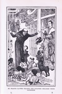 St Francis Xavier Teaches the Japanese Children Their Catechism by Henry Justice Ford
