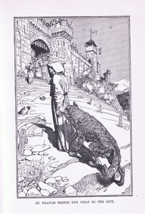 St Francis Brings the Wolf to the City by Henry Justice Ford