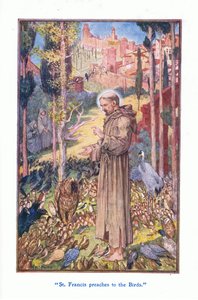 St Francis Preaches to the Birds by Henry Justice Ford