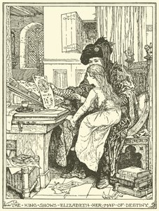 The King Shows Elizabeth Her Map of Destiny by Henry Justice Ford