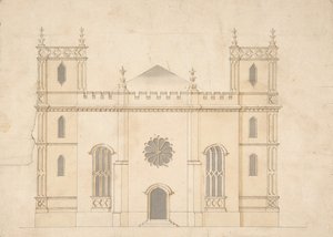 Facade of a Gothic Revival Church, 1745-76