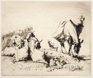 A Roadside in Spain by Henry Keller