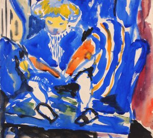 Child Reading by Henry Lyman Saÿen