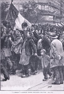 A Berlin Parisian Crowds Declaring War by Henry Marriott Paget