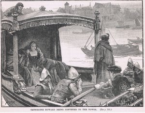 Catherine Howard being conveyed to the Tower 1542 by Henry Marriott Paget