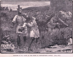 Heroism of St Clair at the Siege of Bridgnorth Castle AD 1154