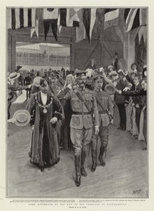 Lord Kitchener on his Way to his Carriage at Southampton by Henry Marriott Paget