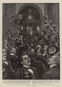 President Kruger Hammered, a Scene in the Stock Exchange by Henry Marriott Paget