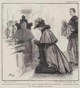 The Conversion to the Roman Catholic Faith of Princess Helene of Montenegro, the Ceremony at Bari the Royal Wedding in Italy