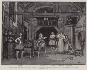 Under the Red Robe at the Haymarket Theatre, the Scene between Captain Larolle and Gil de Berault at the Chateau