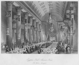 Egyptian Hall, Mansion House: The Wilson Banquet, c1841