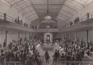 The Speaker Reprimanding a Person at the Bar in the House of Commons, Westminster, London by Henry Melville