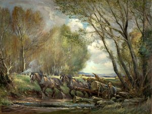 Hauling Timber, Stirlingshire, Scotland
