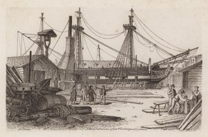 A West Indiaman in Cox and Curlins Yard, Limehouse