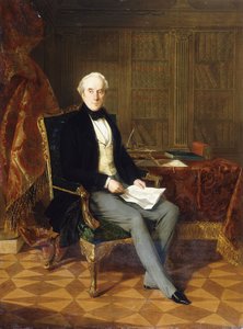Portrait of Henry Pelham-Clinton, K.G., 4th Duke of Newcastle, Holding a Document, in His Study