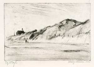 Coastal Landscape with House and Person