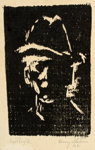 Portrait of a Man with a Hat by Henry Nielsen