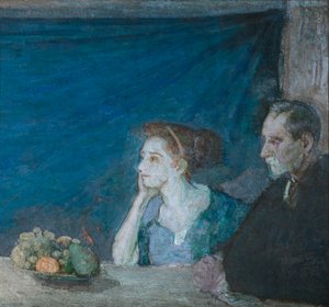 Portrait of Mr. and Mrs. Atherton Curtis with Still Life by Henry Ossawa Tanner