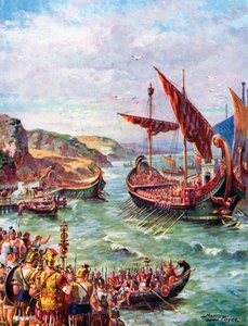 Departure of the Romans from Britain after the Sacking of Rome in 410 AD, c1920 by Henry Payne