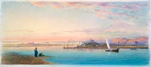 The Nile by Bulaq, Egypt, 1868 by Henry Pilleau