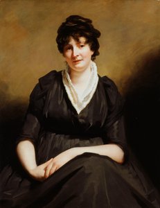 Dundas of Dundas seated, three-quarter length wearing a Charcoal Dress