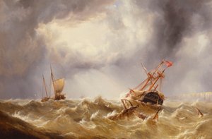 Dismasted in a Storm off the Kent Coast by Henry Redmore