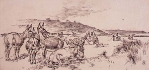 Donkeys on the Golf Course by Henry Sandercock