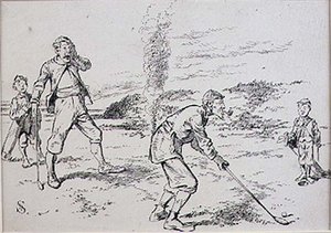 The Absent Minded Golfer, illustration from 