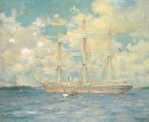 A French Barque in Falmouth Bay, 1902 by Henry Scott Tuke