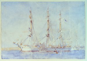 French Ship Marecual de Cashes at Falmouth July 1914, early 20th century