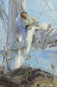 Sleeping Sailor, Falmouth 1905 by Henry Scott Tuke