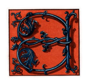 Initial Letter A, Late 15th-Early 16th Century, 1843 by Henry Shaw