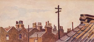 Roof-tops from Rounton Road, c.1930 by Henry Silk