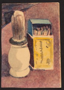 Shaving brush and matches by Henry Silk