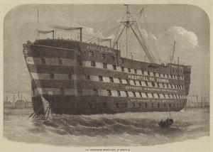 The Dreadnought Hospital-Ship, at Greenwich by Henry Spernon Tozer