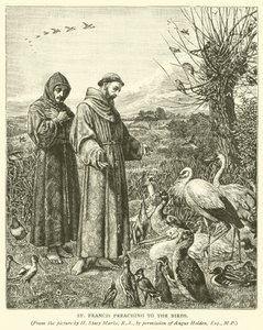 St Francis preaching to the birds by Henry Stacey Marks
