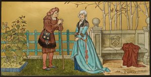 The Pantaloon, plaque depicting an illustration from Shakespeare