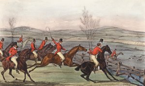 Now for the honour of Shropshire! The Shavington Day; A trial of rival packs, and consequently of rival horsemen by Henry Thomas (after) Alken