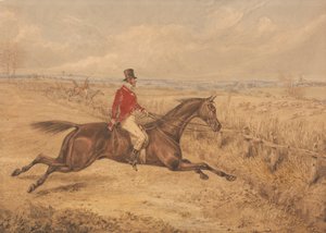 Charging an Ox Fence by Henry Thomas Alken