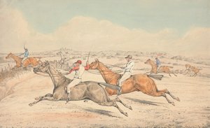 Steeplechasing: The Field Coming up to a Ditch by Henry Thomas Alken