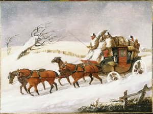 The Dover to London Coach: In Winter by Henry Thomas Alken