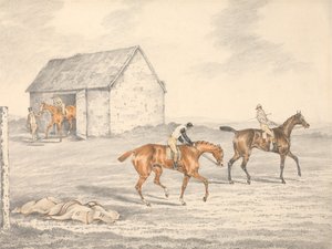 The St. Leger, Doncaster: Preparing to Start by Henry Thomas Alken