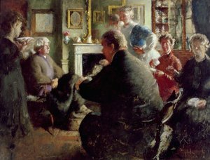 Steer at Home, 109 Cheyne Walk (on Christmas Eve) by Henry Tonks