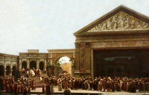Players on Stage in the Oberammergau Passion Play