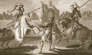 Richard II Suspending the Duel Between Hereford and Norfolk, Illustration from David Hume