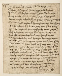 Facsimile of a Letter from Henry VIII to Cardinal Wolsey dated July 1518, pub. 1902