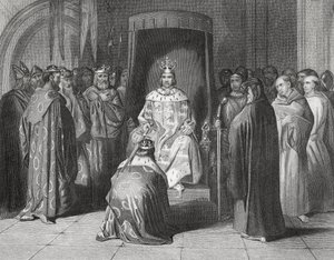 King Richard II Knighting the Kings of Connaught, Ulster, Thomond and Leinster in 1394 by Henry Warren