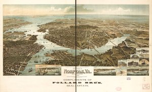 Panorama of Norfolk and Surroundings 1892 by Henry Wellge