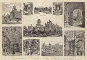 Royal Holloway College, to be opened by the Queen on the 30 June by Henry William Brewer