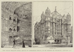 The Royal English Opera House in Cambridge Circus by Henry William Brewer